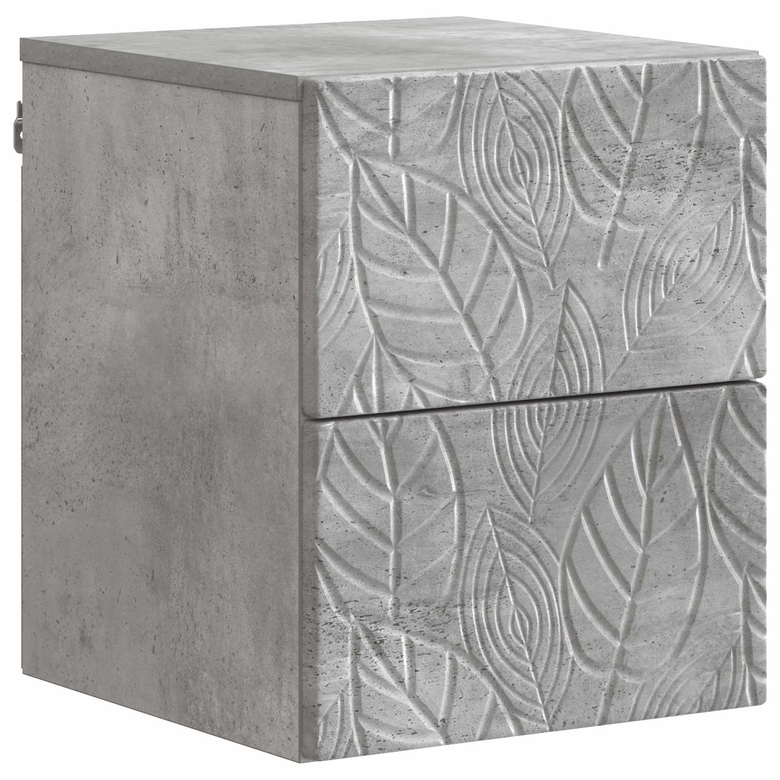 Wandbeugel Bedkast Betongrijs 34,5 x 33 x 40 cm Bewerkt hout – afbeelding 2