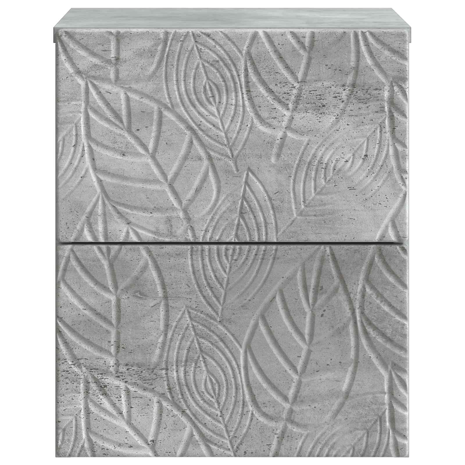 Wandbeugel Bedkast Betongrijs 34,5 x 33 x 40 cm Bewerkt hout – afbeelding 4