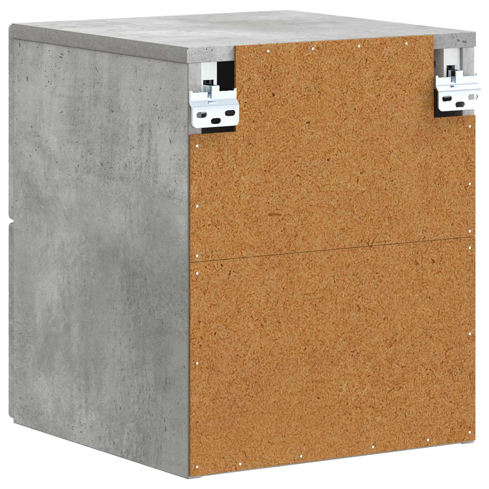 Wandbeugel Bedkast Betongrijs 34,5 x 33 x 40 cm Bewerkt hout – afbeelding 6