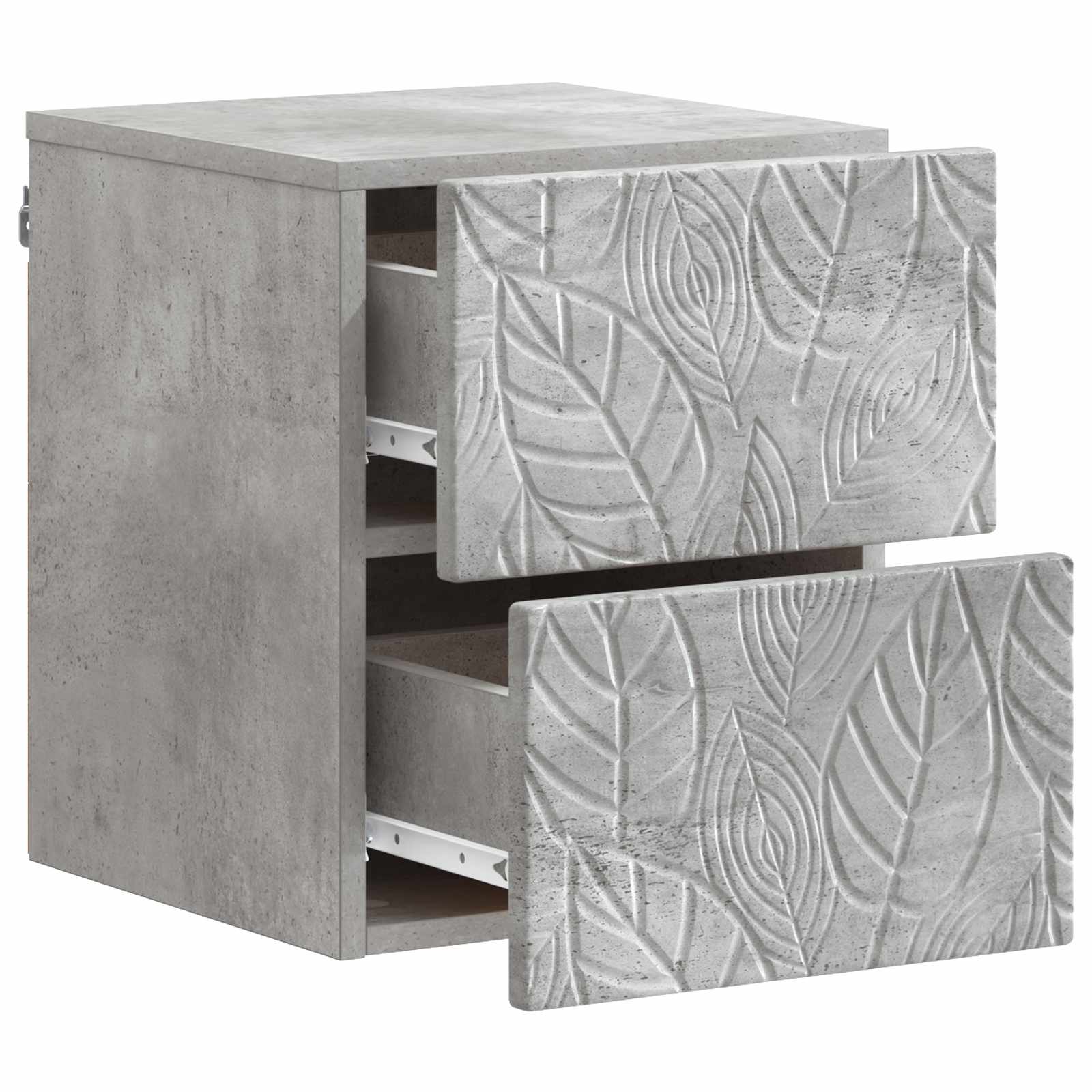 Wandbeugel Bedkast 2 pcs Betongrijs 34,5 x 33 x 40 cm – afbeelding 5