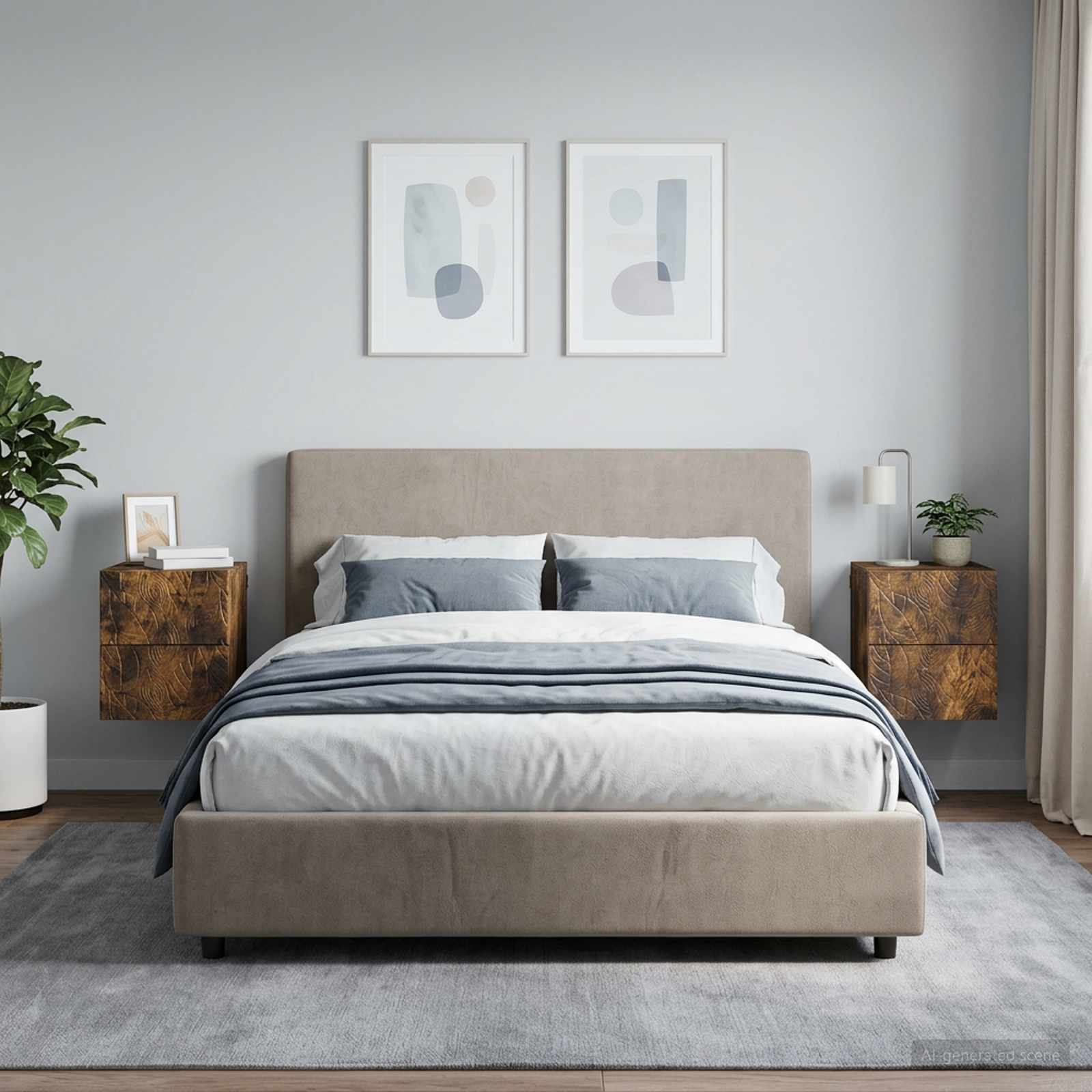 Wandbeugel Bedkast 2 pcs Gerookt eiken 34,5 x 33 x 40 cm – afbeelding 1