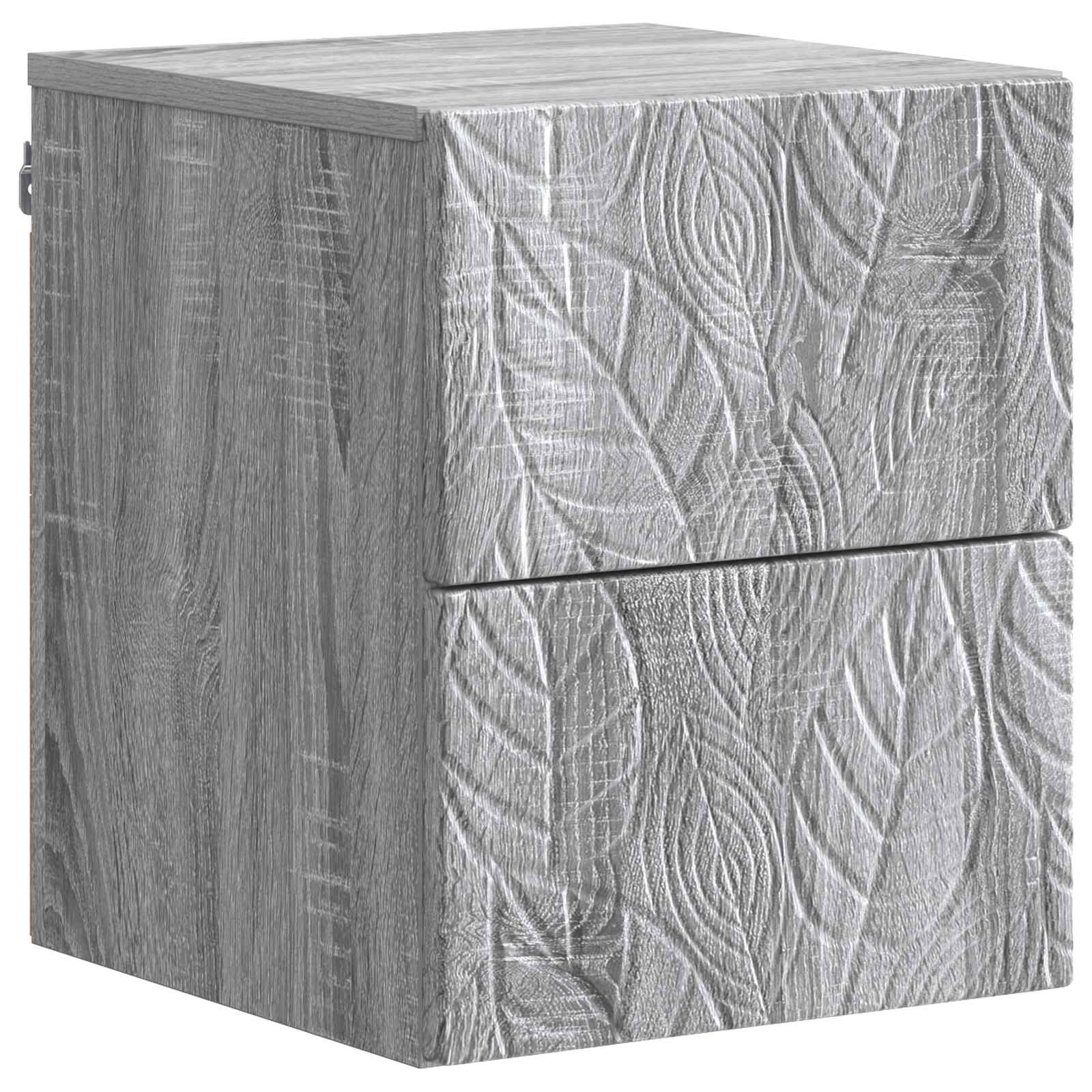 Wandbeugel Bedkast Grijs Sonoma 34,5 x 33 x 40 cm Bewerkt hout – afbeelding 2