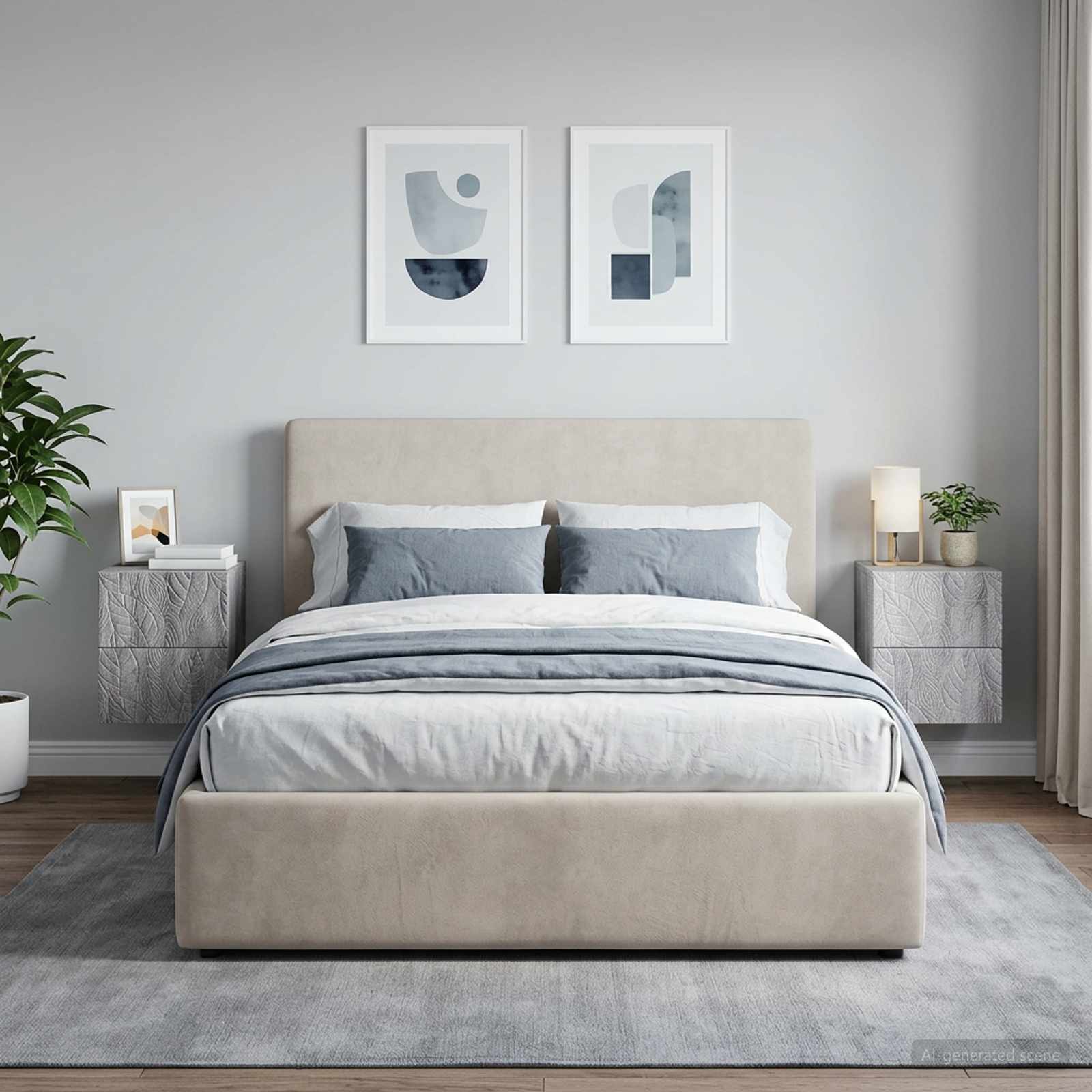 Wandbeugel Bedkast 2 pcs Grijs Sonoma 34,5 x 33 x 40 cm – afbeelding 3