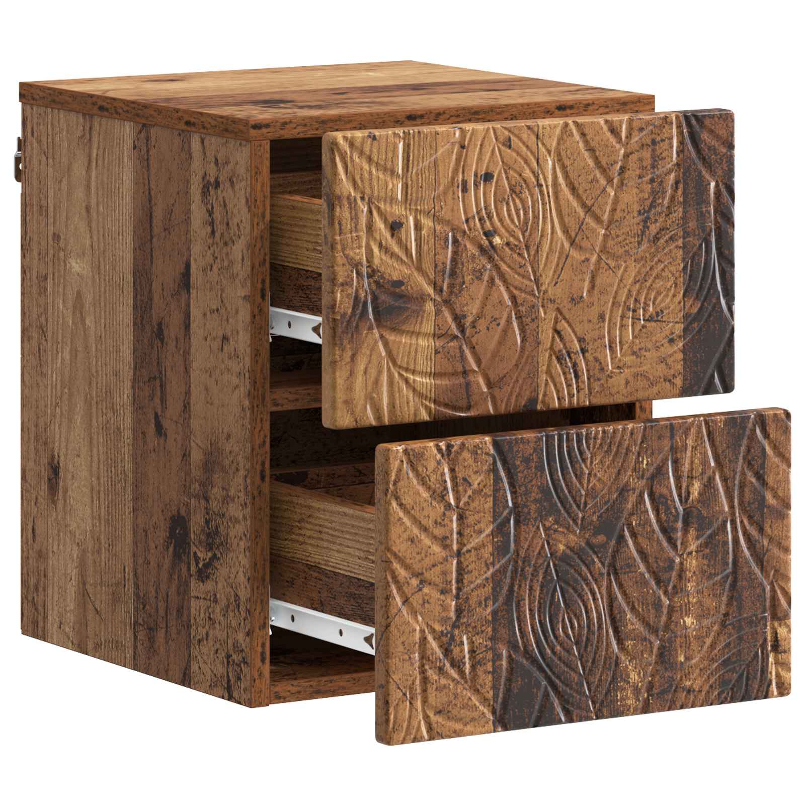 Wandbeugel Bedkast Oud hout 34,5 x 33 x 40 cm Bewerkt hout – afbeelding 3