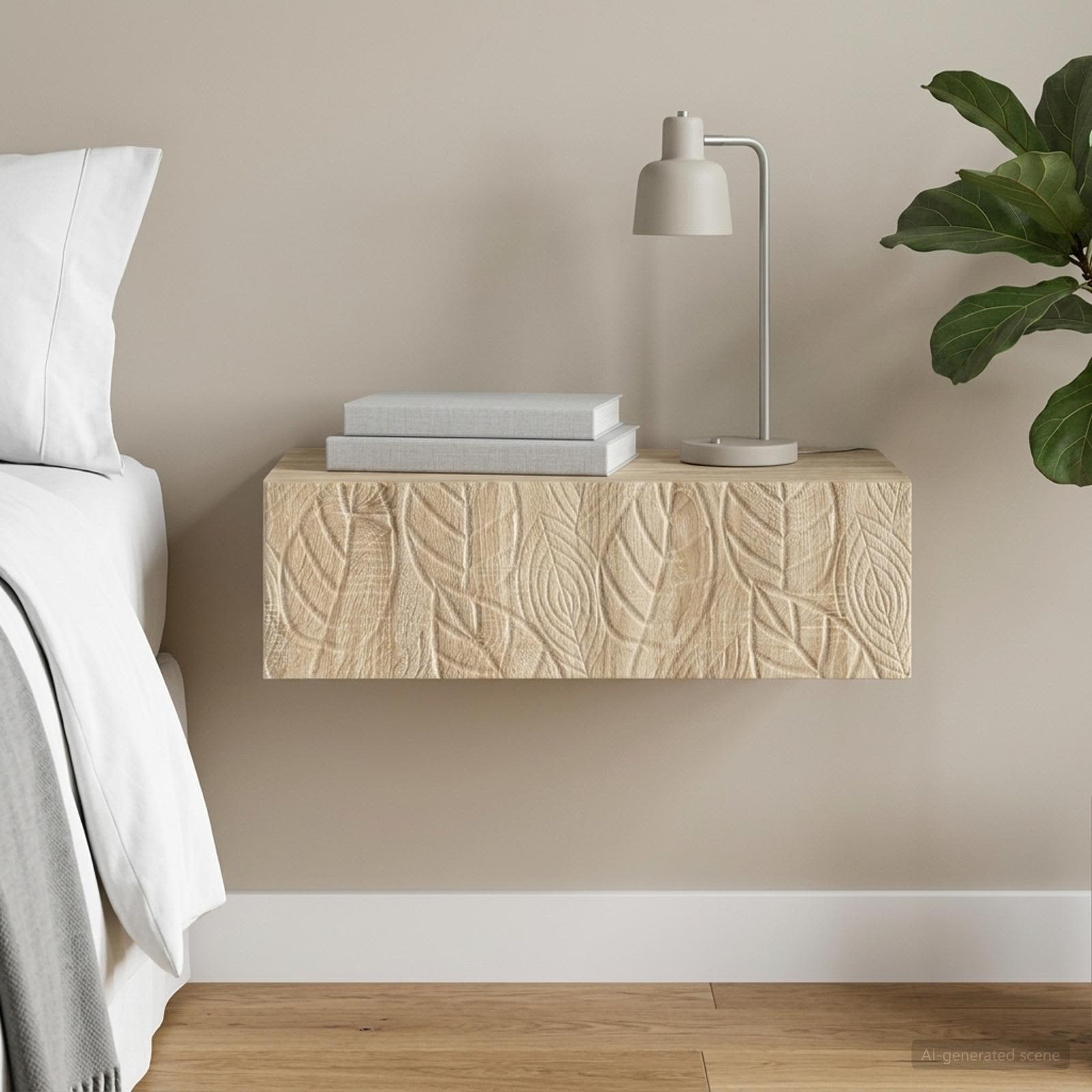 Wandmontage Zijtafel Sonoma Eiken 87,5 x 34,5 x 17 cm – afbeelding 1