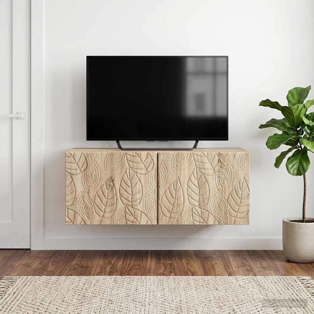 Wandbeugel TV-kast 59,5 x 41 x 30 cm Sonoma Eiken Bewerkt hout – afbeelding 1