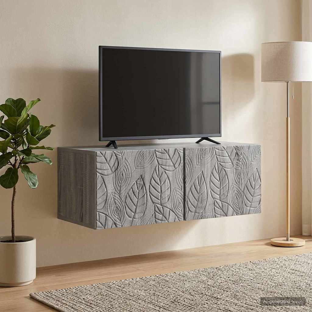 Wandbeugel TV-kast 59,5 x 41 x 30 cm Grijs Sonoma Bewerkt hout – afbeelding 3