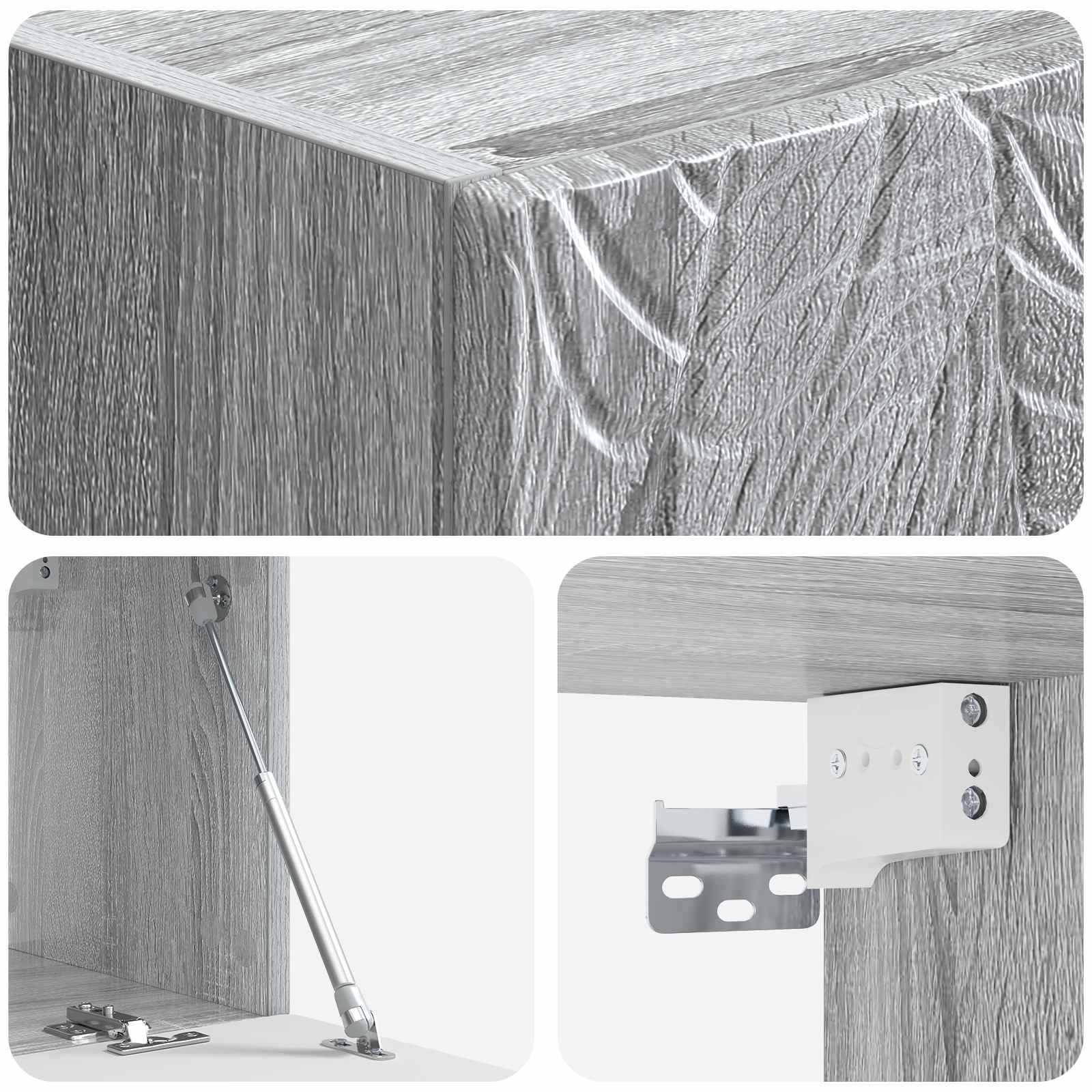 Wandbeugel TV-kast 59,5 x 41 x 30 cm Grijs Sonoma Bewerkt hout – afbeelding 8