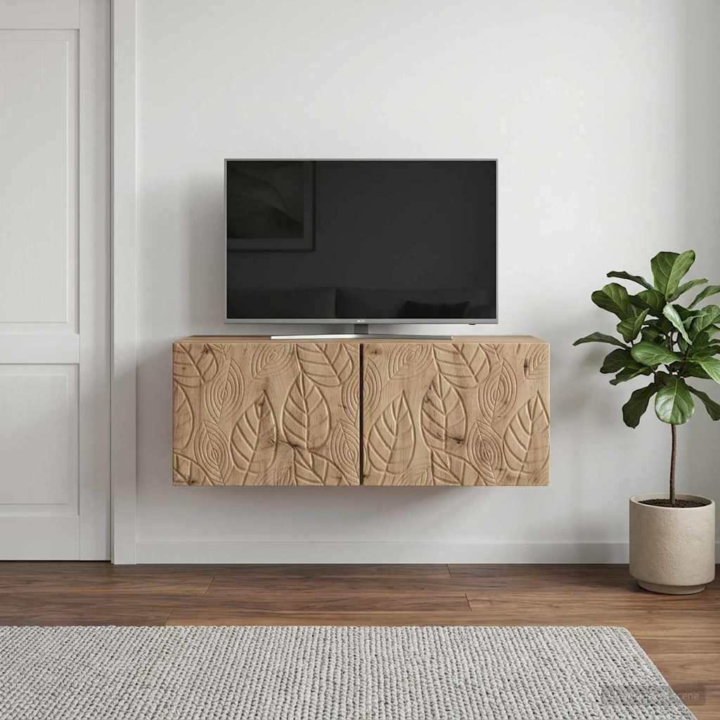 Wandbeugel TV-kast 78,5 x 41 x 30 cm Artisanaal eiken – afbeelding 1