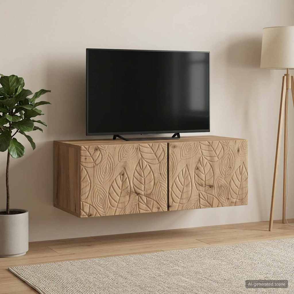 Wandbeugel TV-kast 78,5 x 41 x 30 cm Artisanaal eiken – afbeelding 3