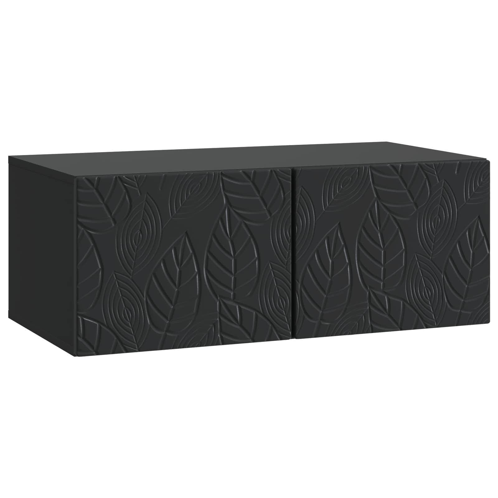 Wandbeugel TV-kast 98 x 41 x 30 cm Zwart Bewerkt hout – afbeelding 2