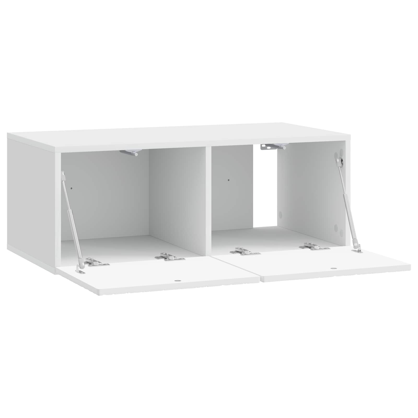 Wandbeugel TV-kast 98 x 41 x 30 cm Hoogglans Wit Bewerkt hout – afbeelding 4