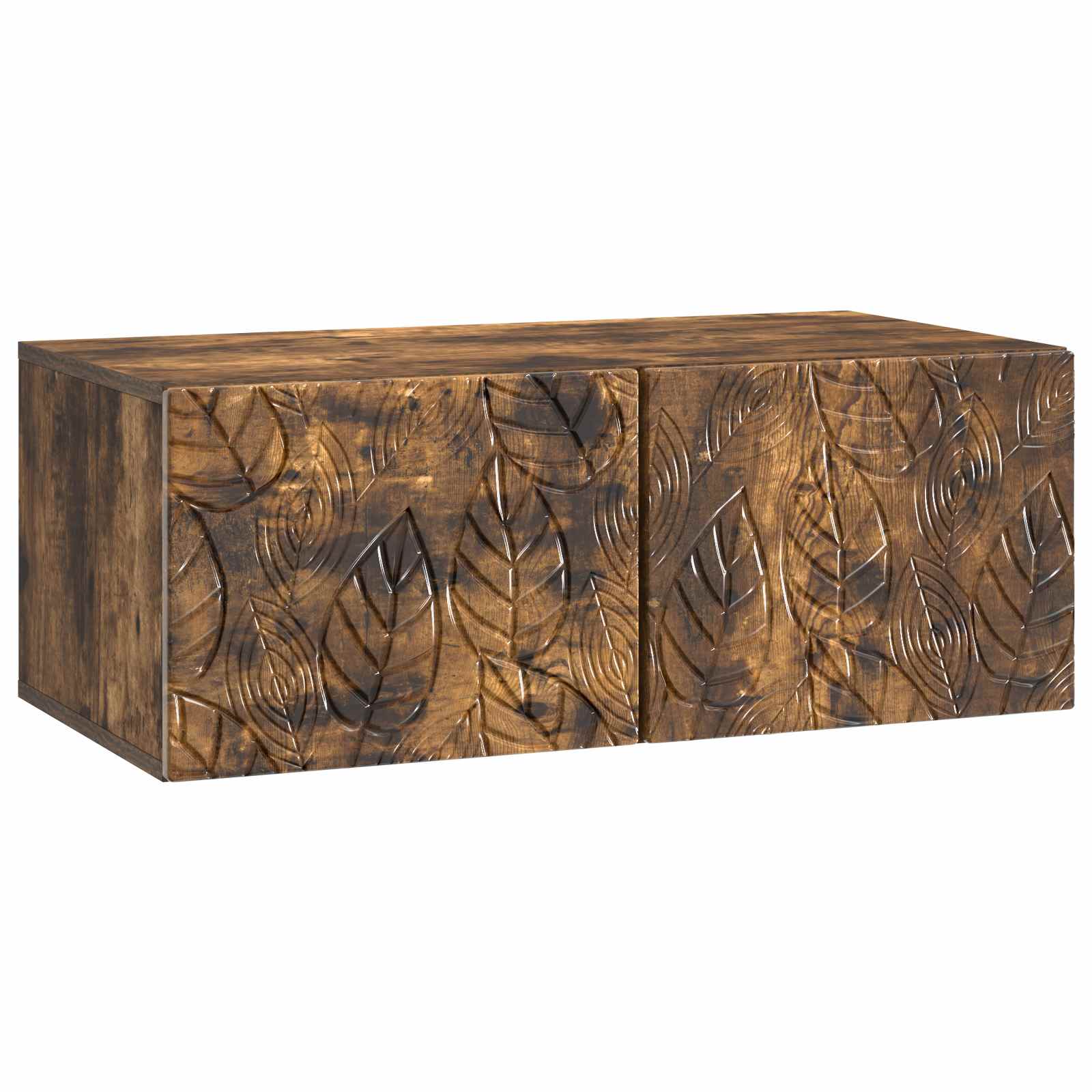 Wandbeugel TV-kast 98 x 41 x 30 cm Gerookt eiken Bewerkt hout – afbeelding 2