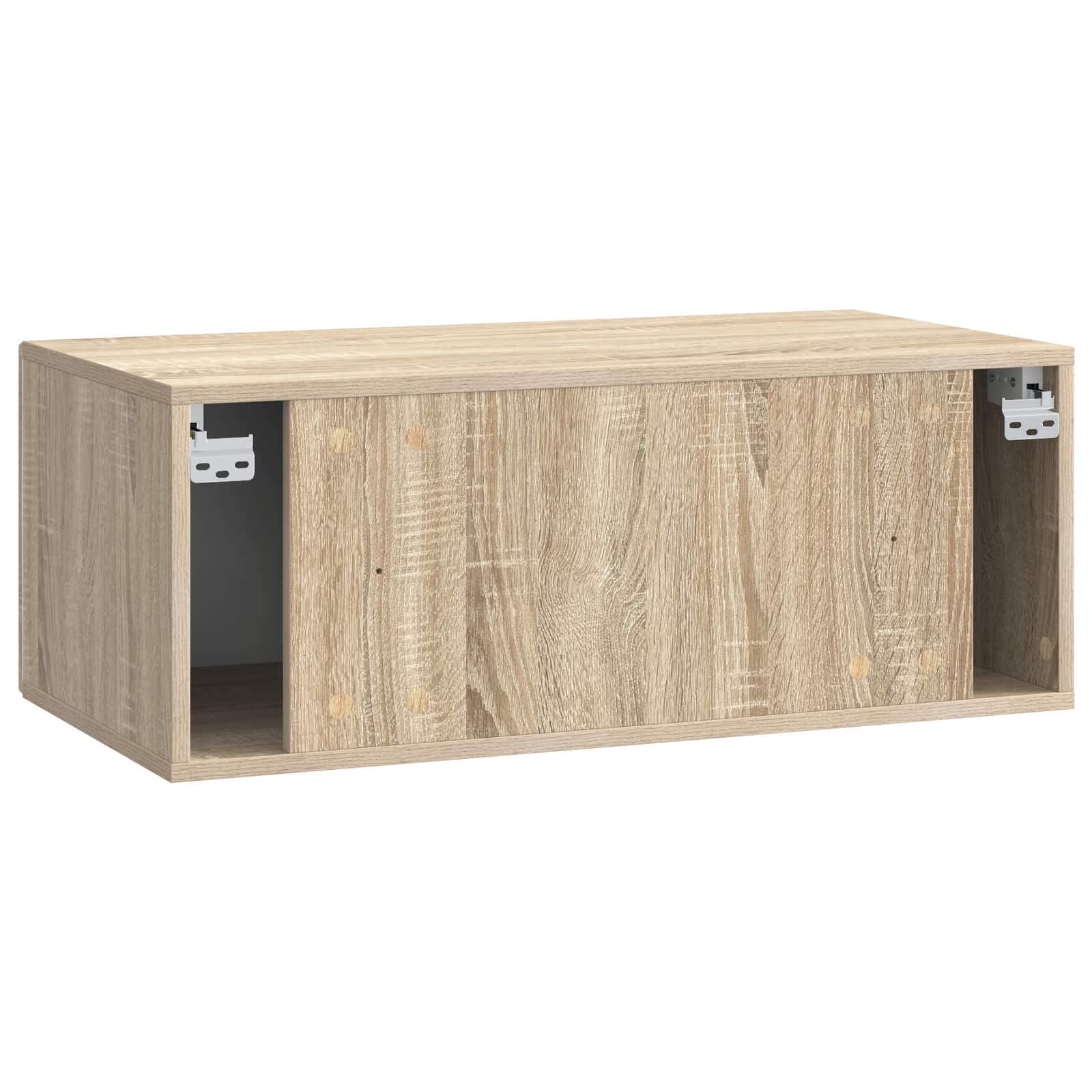 Wandbeugel TV-kast 59,5 x 31 cm Sonoma Eiken Bewerkt hout – afbeelding 7
