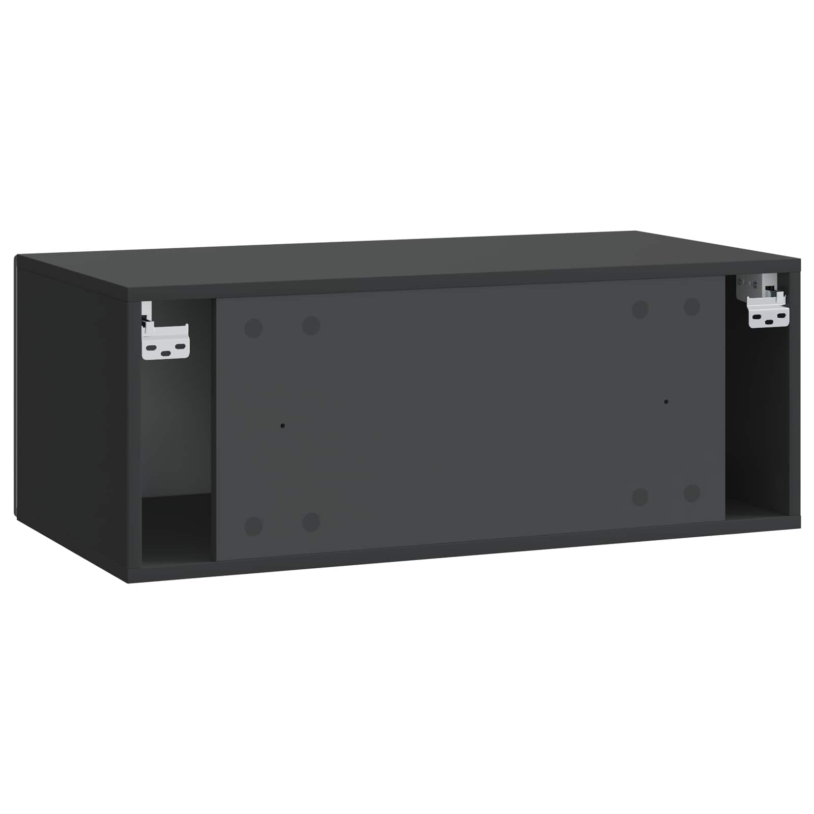 Wandbeugel TV-kast 78,5 x 31 cm Zwart Bewerkt hout – afbeelding 7