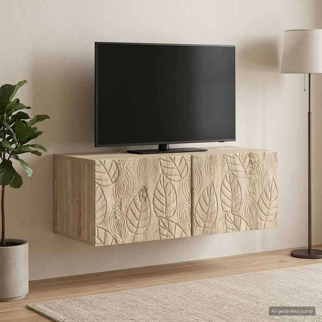 Wandbeugel TV-kast 78,5 x 31 cm Sonoma Eiken Bewerkt hout – afbeelding 1