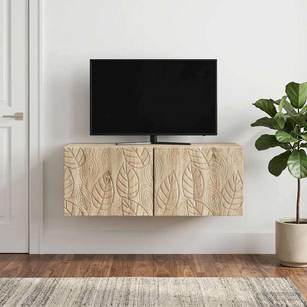 Wandbeugel TV-kast 78,5 x 31 cm Sonoma Eiken Bewerkt hout – afbeelding 3
