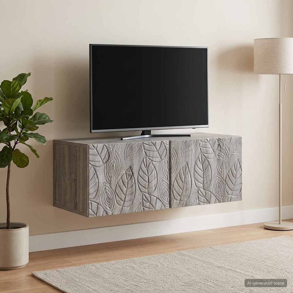 Wandbeugel TV-kast 78,5 x 31 cm Grijs Sonoma Bewerkt hout – afbeelding 1