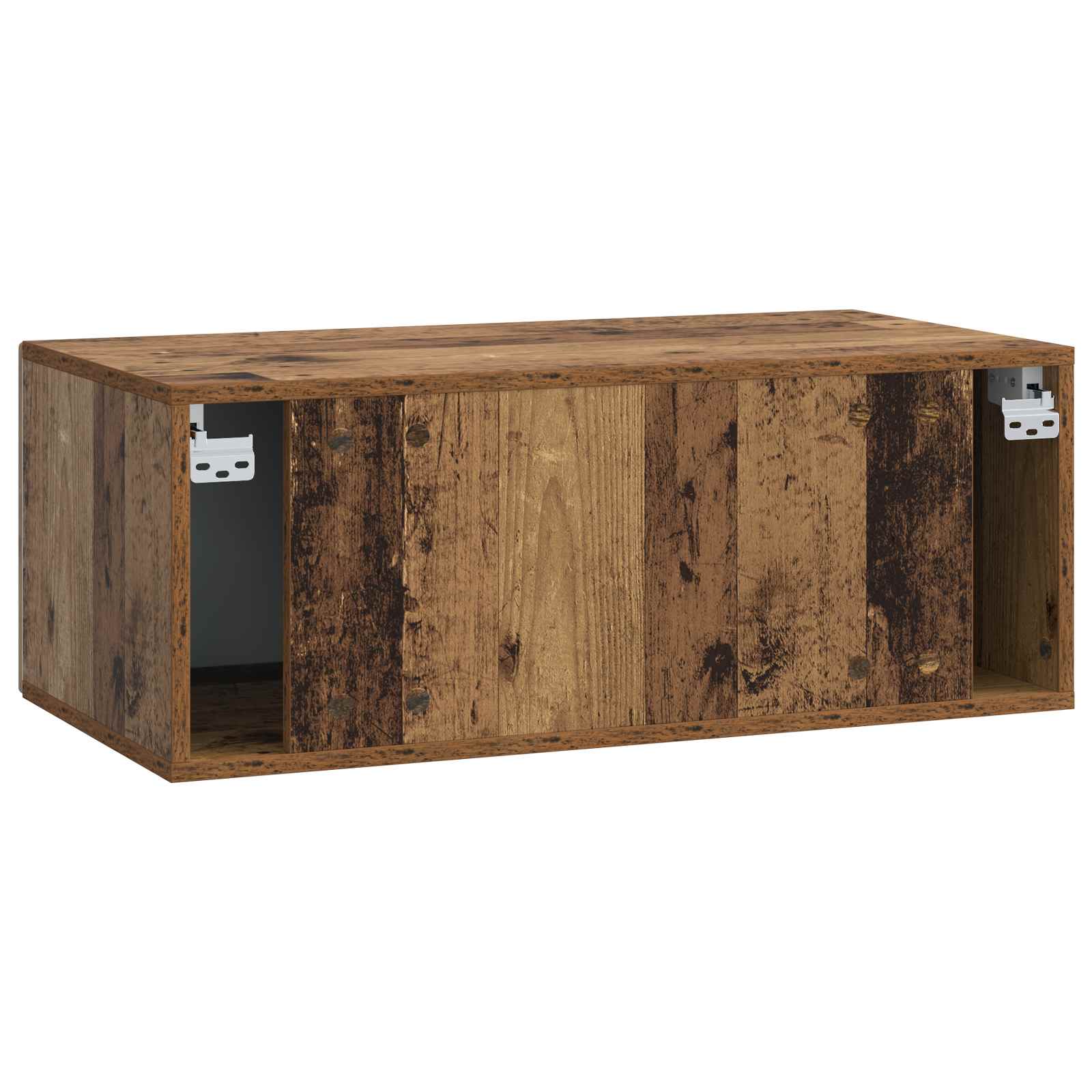 Wandbeugel TV-kast 78,5 x 31 cm Oud hout Bewerkt hout – afbeelding 7