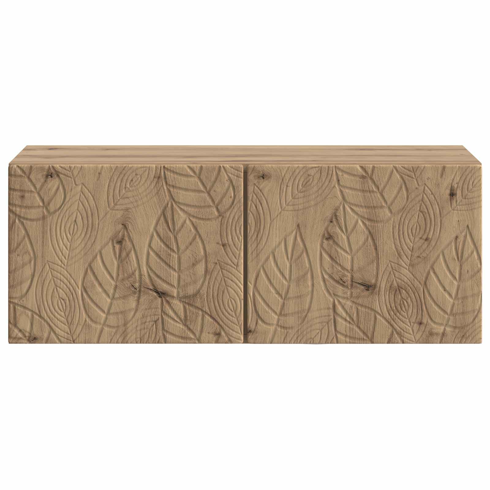 Wandbeugel TV-kast 78,5 x 31 cm Artisanaal eiken Bewerkt hout – afbeelding 5