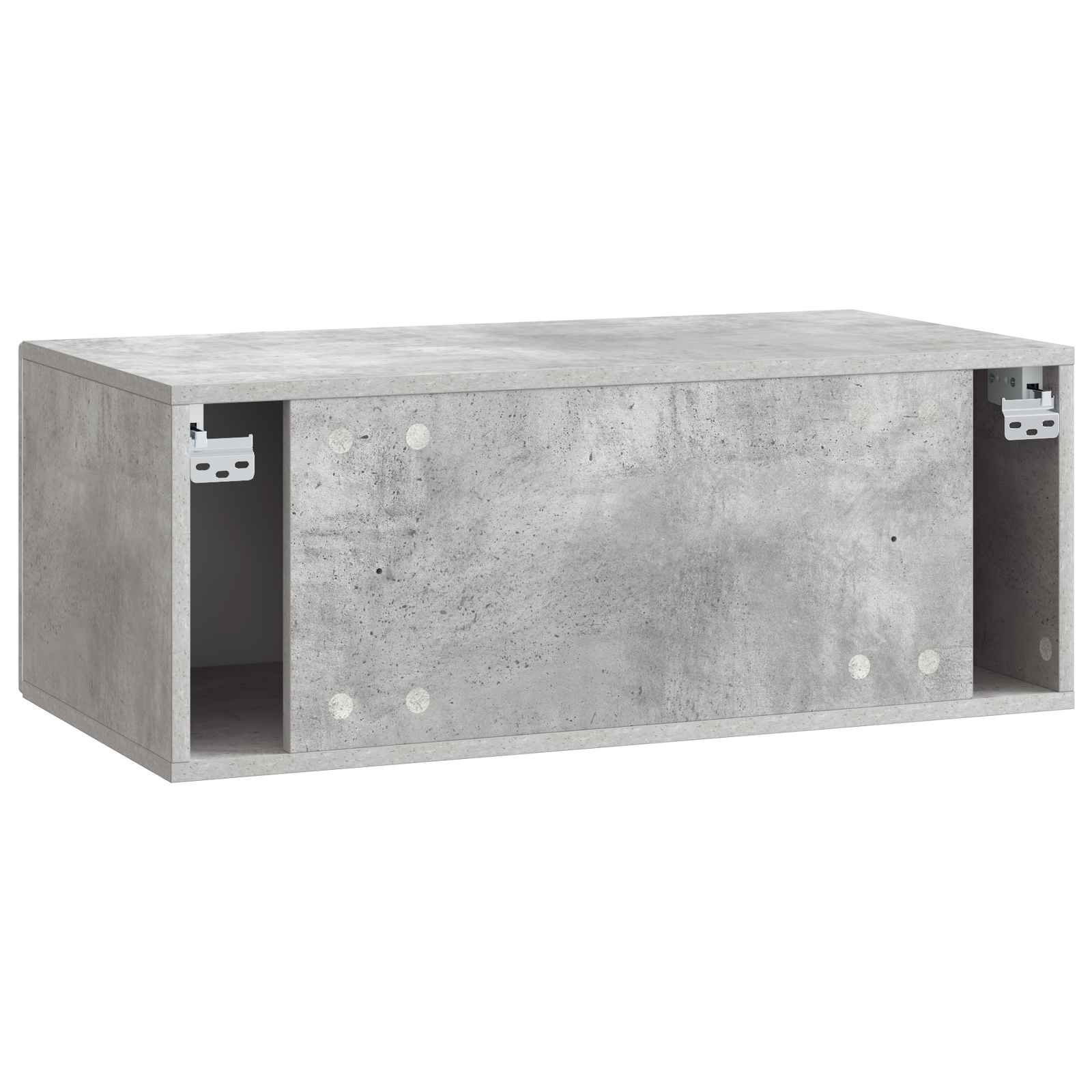 Wandbeugel TV-kast 98 x 31 cm Betongrijs Bewerkt hout – afbeelding 7