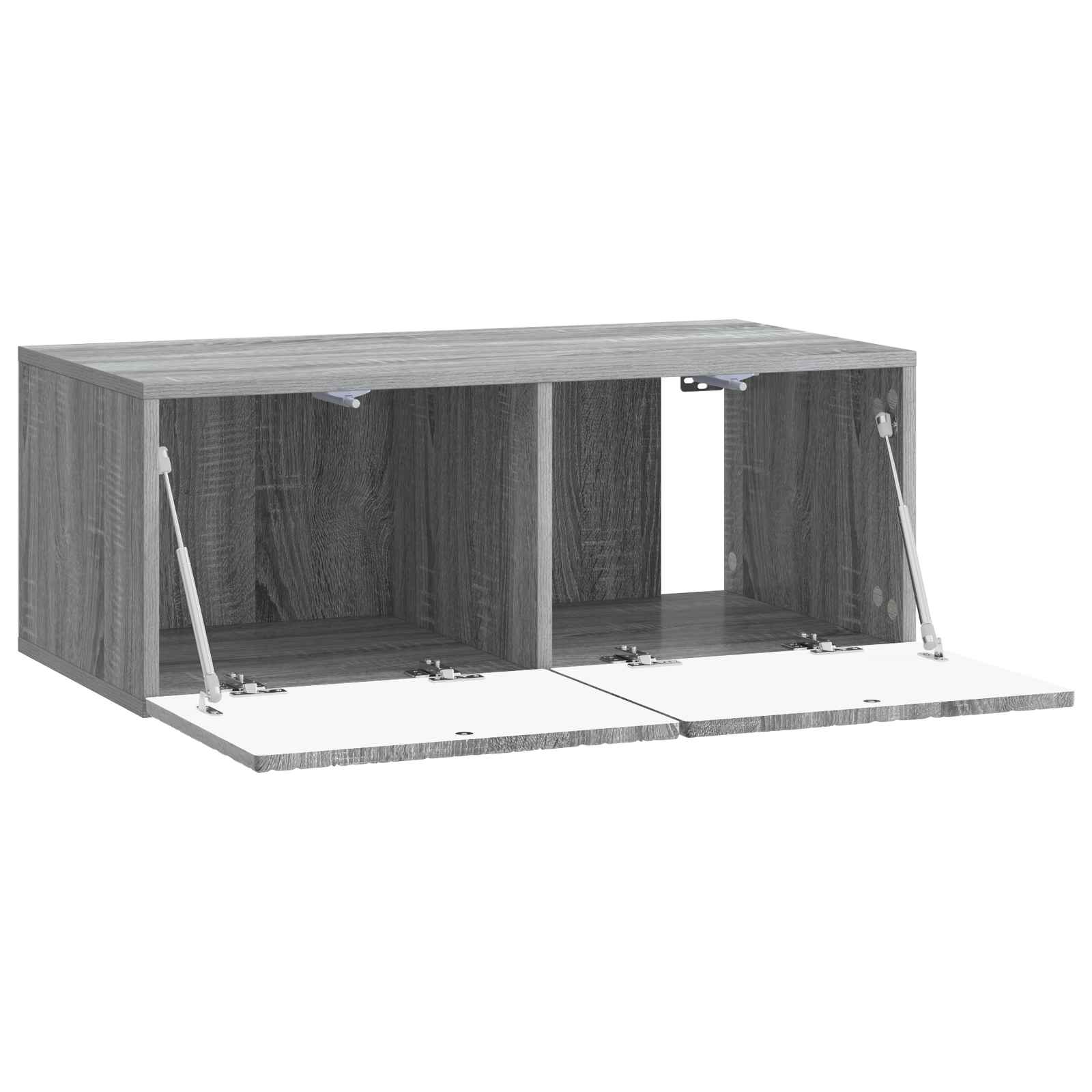 Wandbeugel TV-kast 98 x 31 cm Grijs Sonoma Bewerkt hout – afbeelding 4