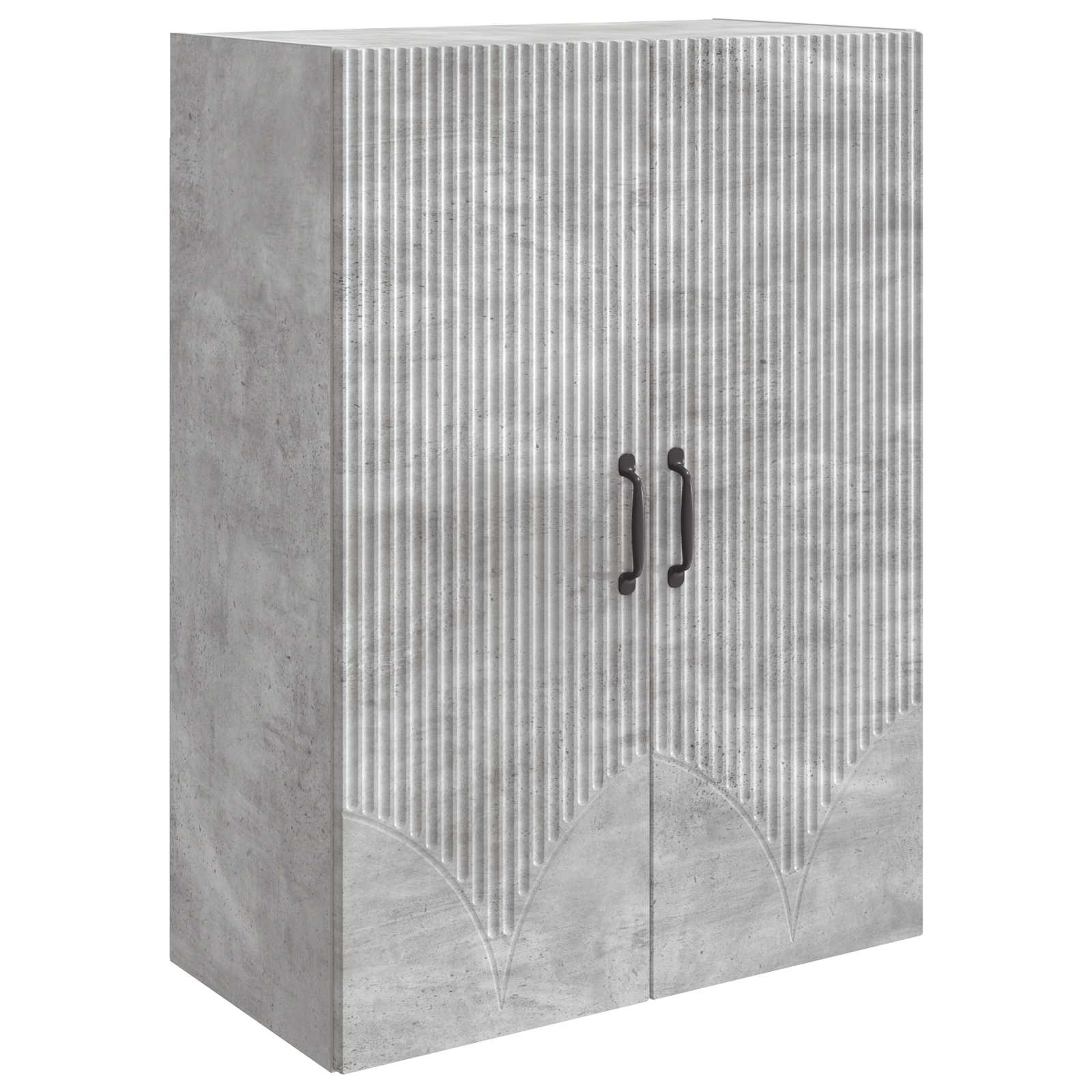 Wandkast Betongrijs 66 x 34,5 x 90 cm Bewerkt hout – afbeelding 2