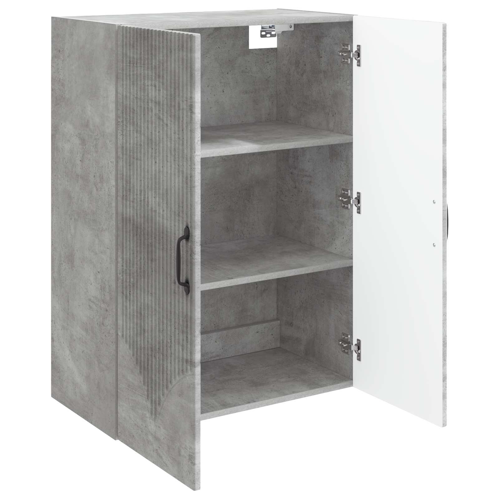 Wandkast Betongrijs 66 x 34,5 x 90 cm Bewerkt hout – afbeelding 3