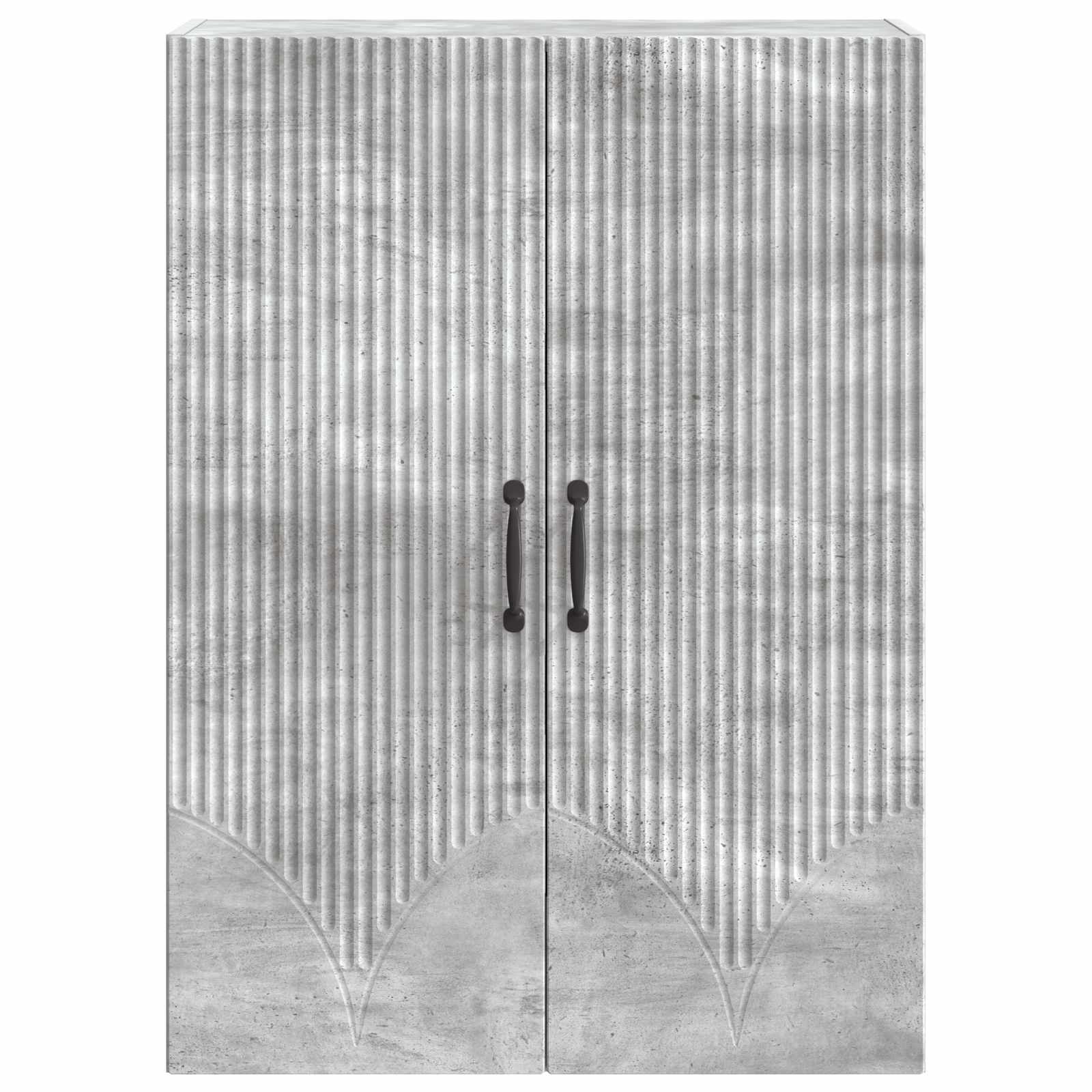 Wandkast Betongrijs 66 x 34,5 x 90 cm Bewerkt hout – afbeelding 4