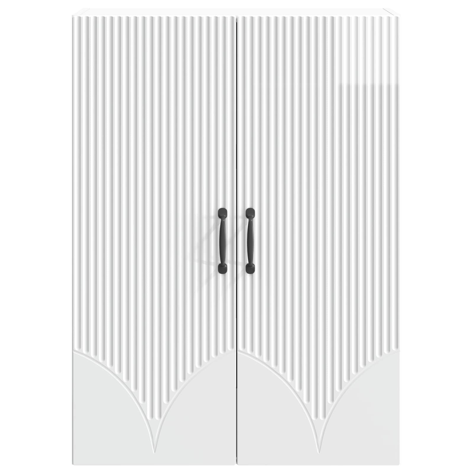 Wandkast Hoogglans Wit 66 x 34,5 x 90 cm Bewerkt hout – afbeelding 4