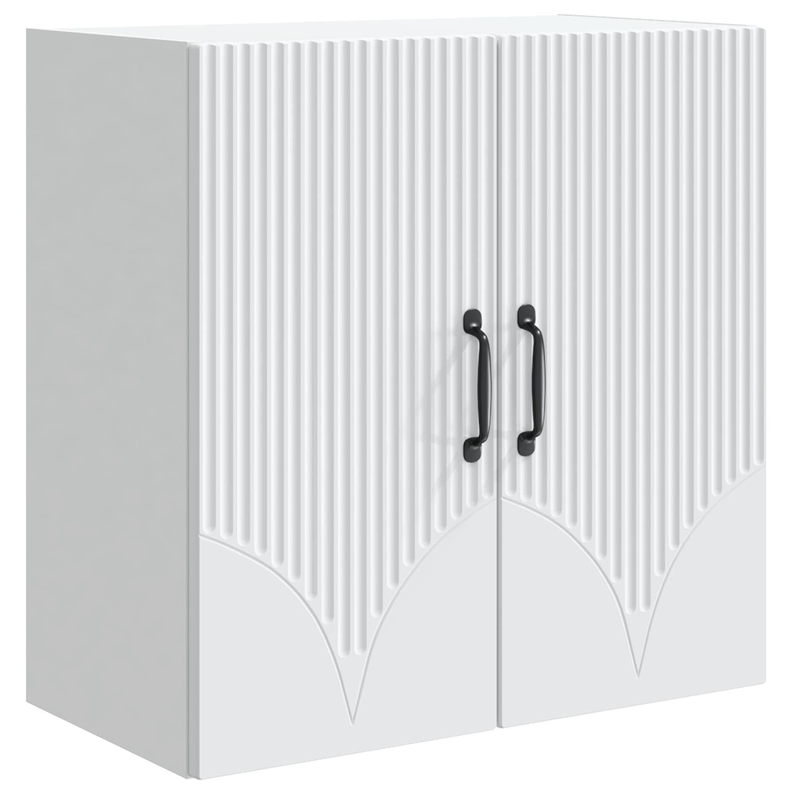 Wandkast Wit 59 x 31 x 60 cm Bewerkt hout – afbeelding 2