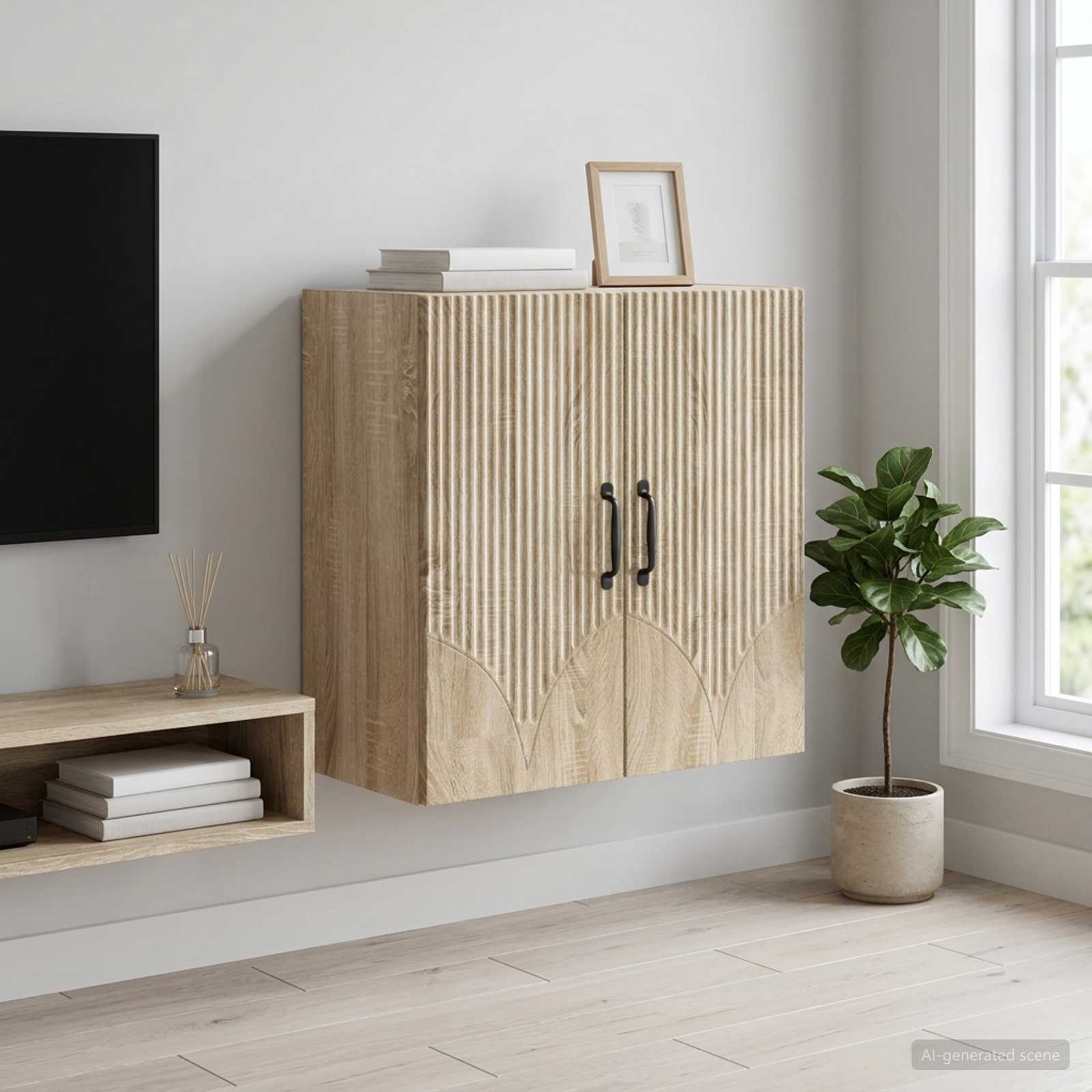 Wandkast Sonoma Eiken 59 x 31 x 60 cm Bewerkt hout
