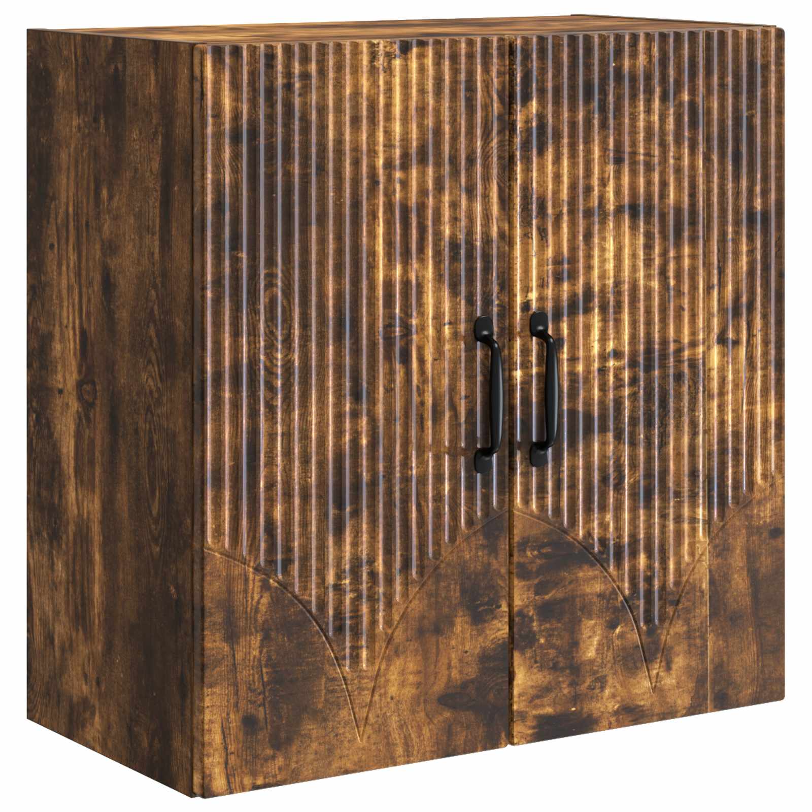 Wandkast Gerookt eiken 59 x 31 x 60 cm Bewerkt hout – afbeelding 2