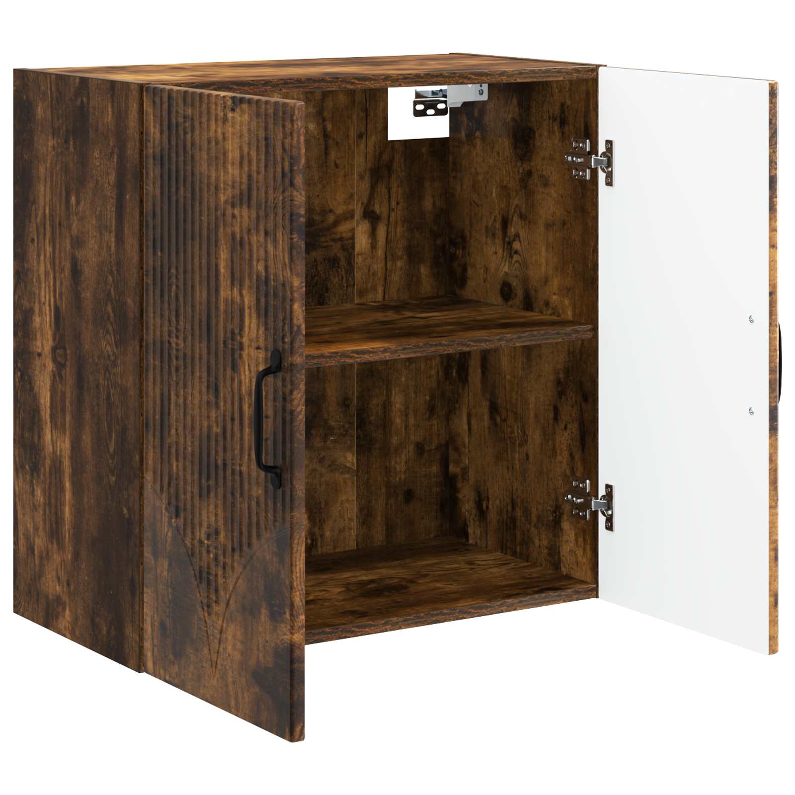 Wandkast Gerookt eiken 59 x 31 x 60 cm Bewerkt hout – afbeelding 3