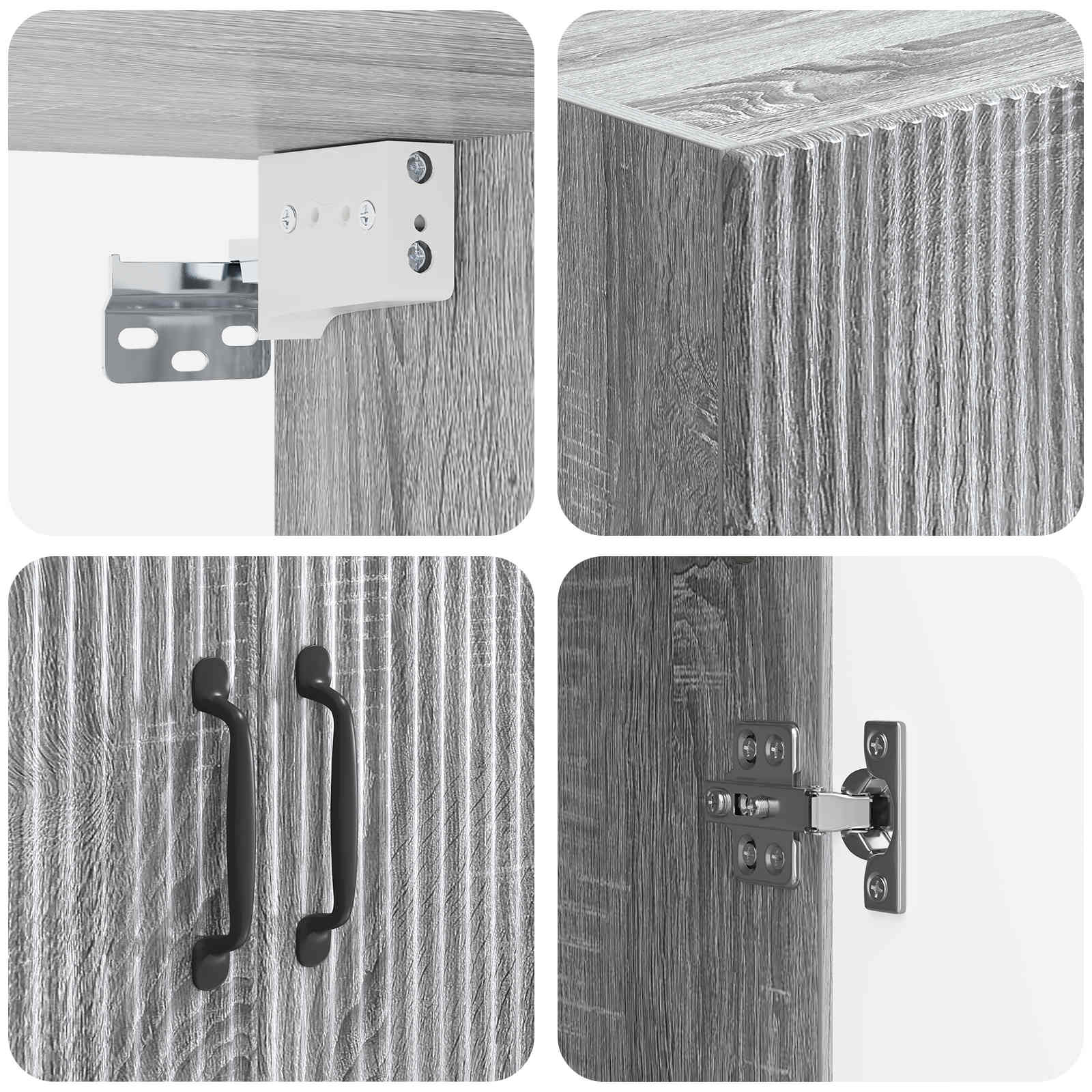 Wandkast Grijs Sonoma 59 x 31 x 60 cm Bewerkt hout – afbeelding 7