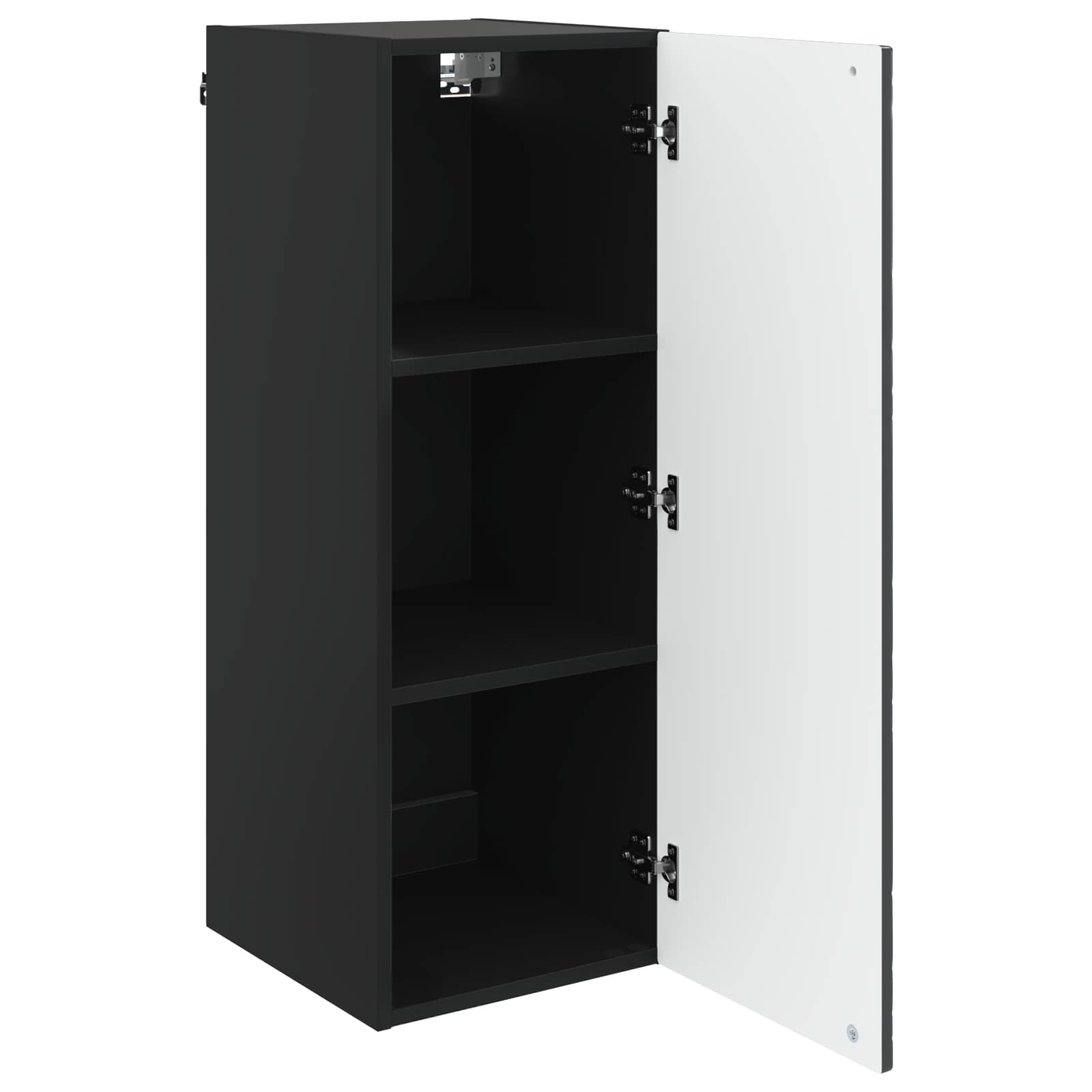 Wandkast Zwart 33 x 34,5 x 90 cm Bewerkt hout – afbeelding 3