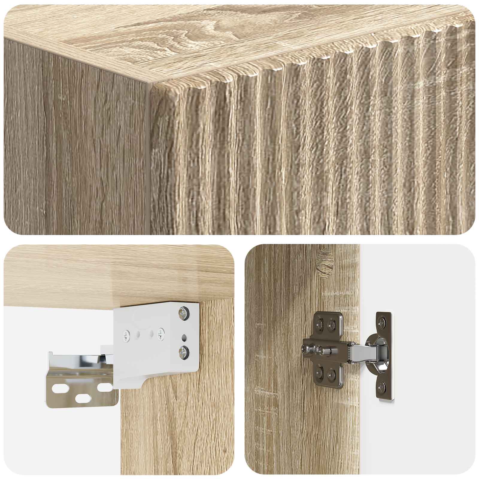 Wandkast Sonoma Eiken 33 x 34,5 x 90 cm Bewerkt hout – afbeelding 7