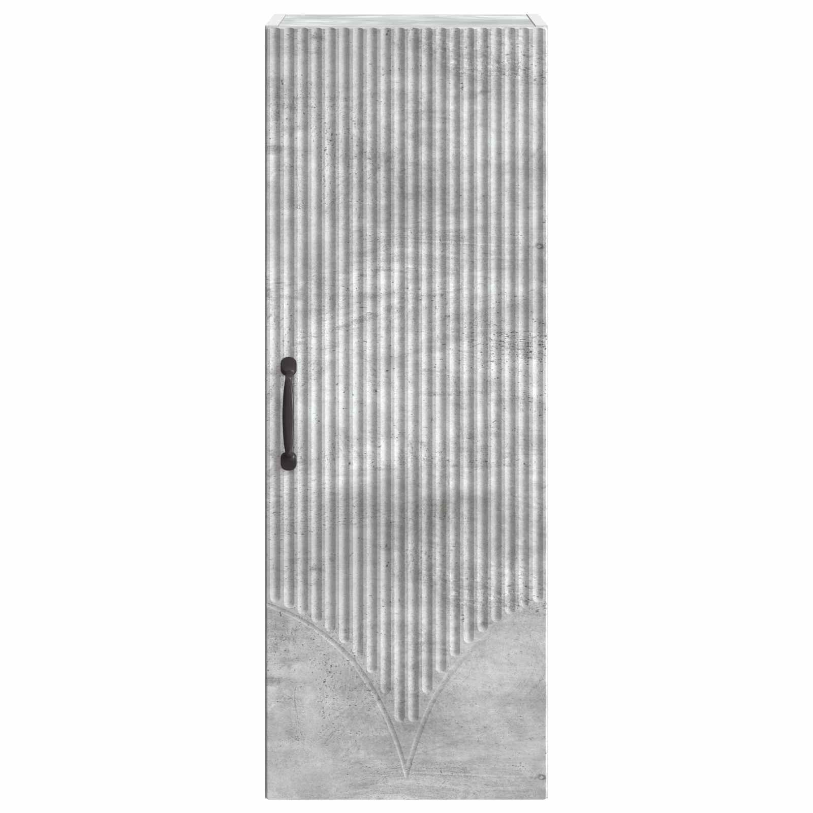 Wandkast Betongrijs 33 x 34,5 x 90 cm Bewerkt hout – afbeelding 4