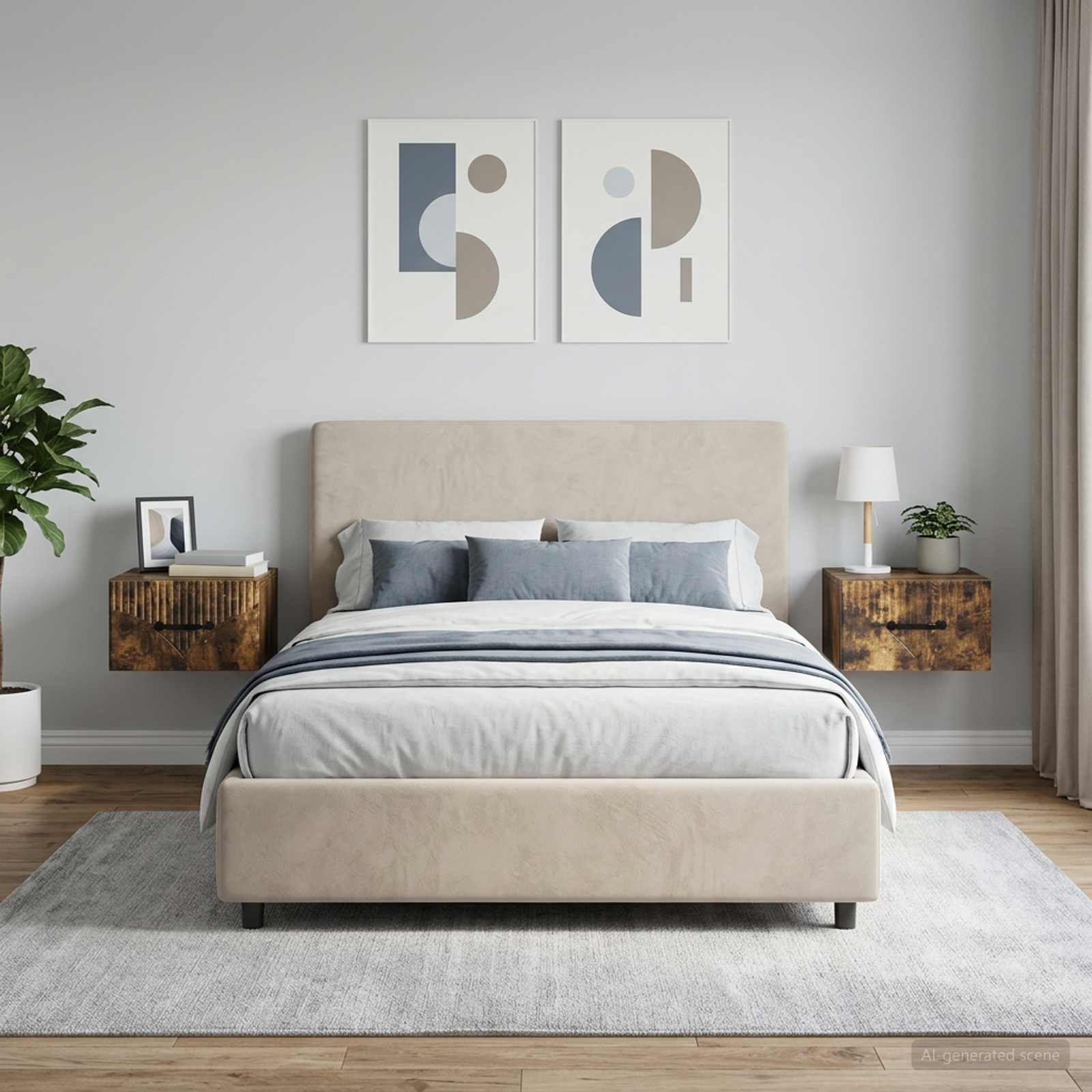 Wandbeugel Bedkast 2 pcs Gerookt eiken 34,5 x 33 x 20 cm