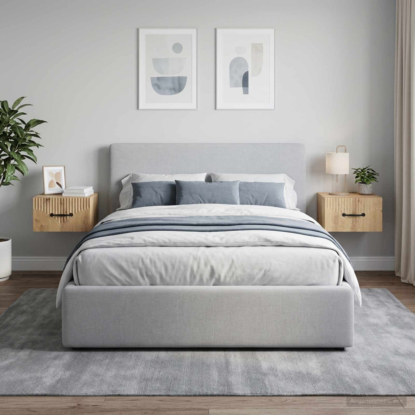 Wandbeugel Bedkast 2 pcs Artisanaal eiken 34,5 x 33 x 20 cm
