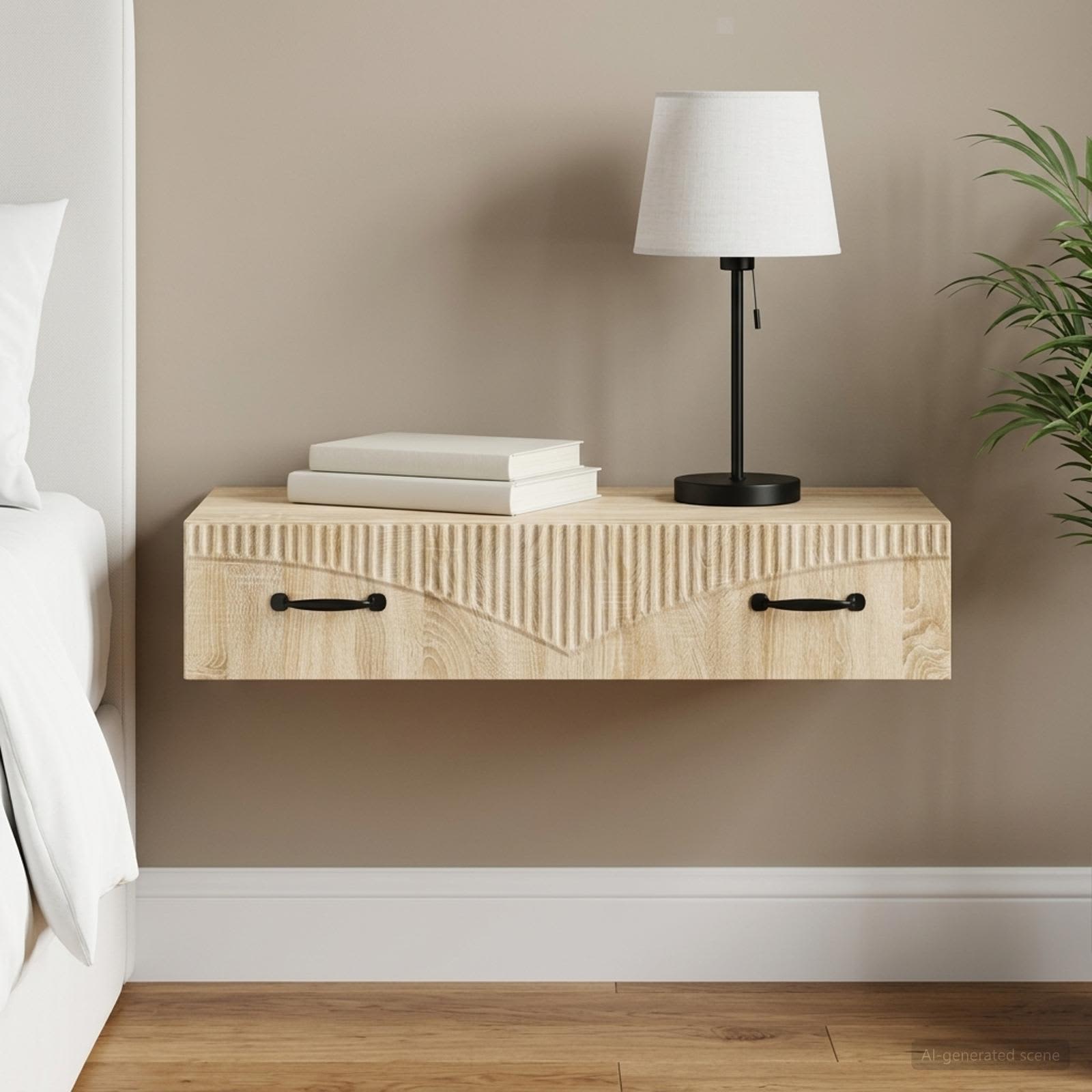 Wandmontage Zijtafel Sonoma Eiken 87,5 x 34,5 x 17 cm – afbeelding 1