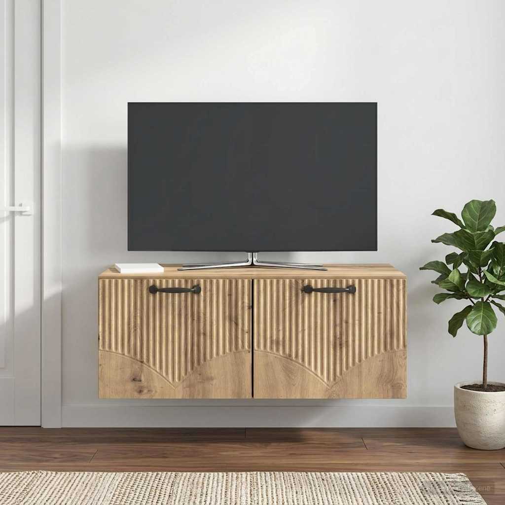 Wandbeugel TV-kast Artisanaal eiken 78,5 x 41 x 30 cm