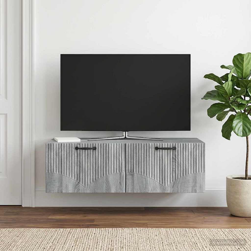 Wandbeugel TV-kast Grijs sonoma 98 x 41 x 30 cm Bewerkt hout