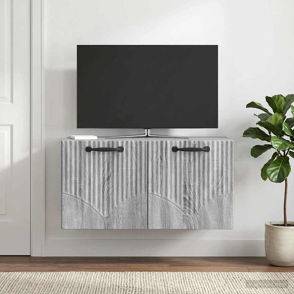Wandbeugel TV-kast Grijs sonoma 59,5 x 31 x 30 cm Bewerkt hout – afbeelding 1