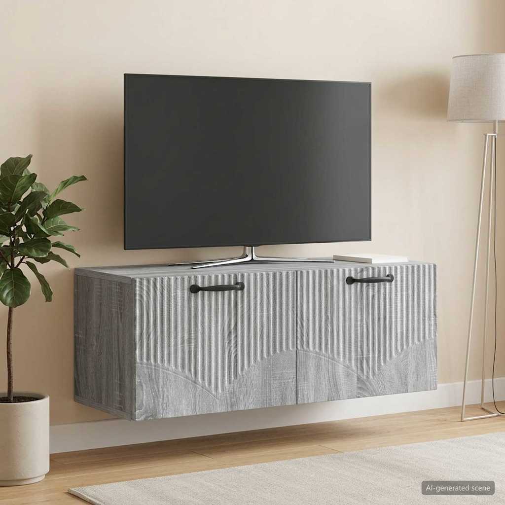 Wandbeugel TV-kast Grijs sonoma 78,5 x 31 x 30 cm Bewerkt hout – afbeelding 1
