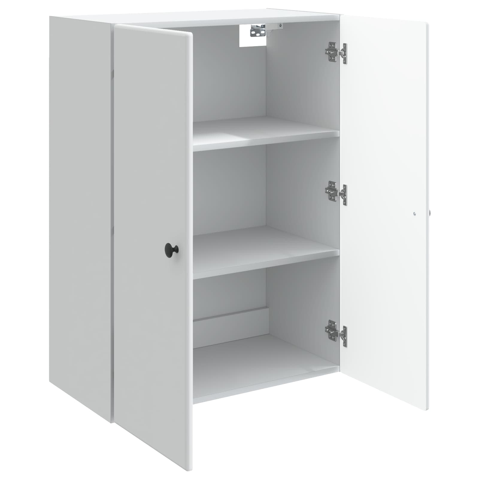 Wandkast Wit 66 x 34,5 x 90 cm Bewerkt hout – afbeelding 3