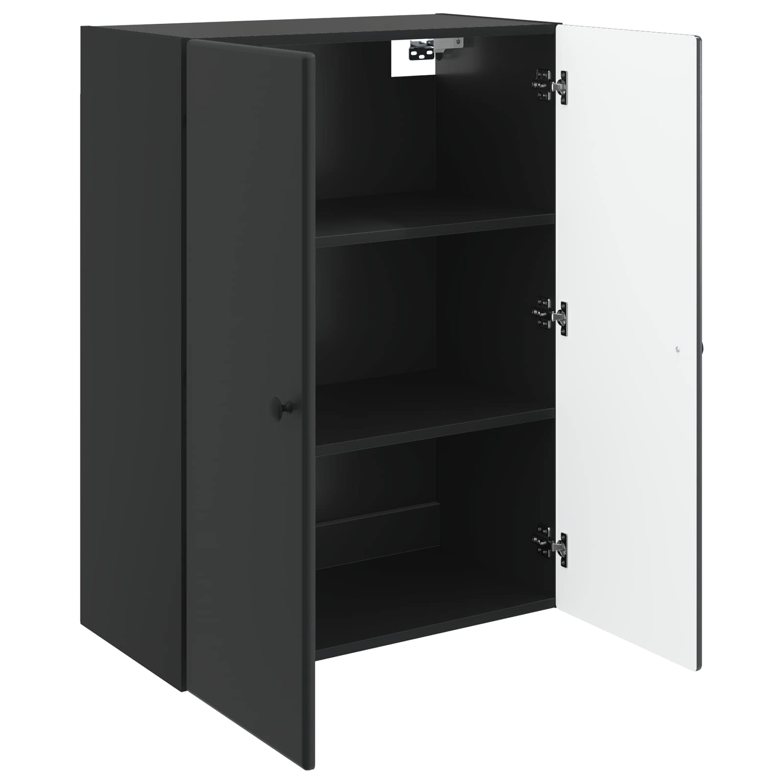 Wandkast Zwart 66 x 34,5 x 90 cm Bewerkt hout – afbeelding 3