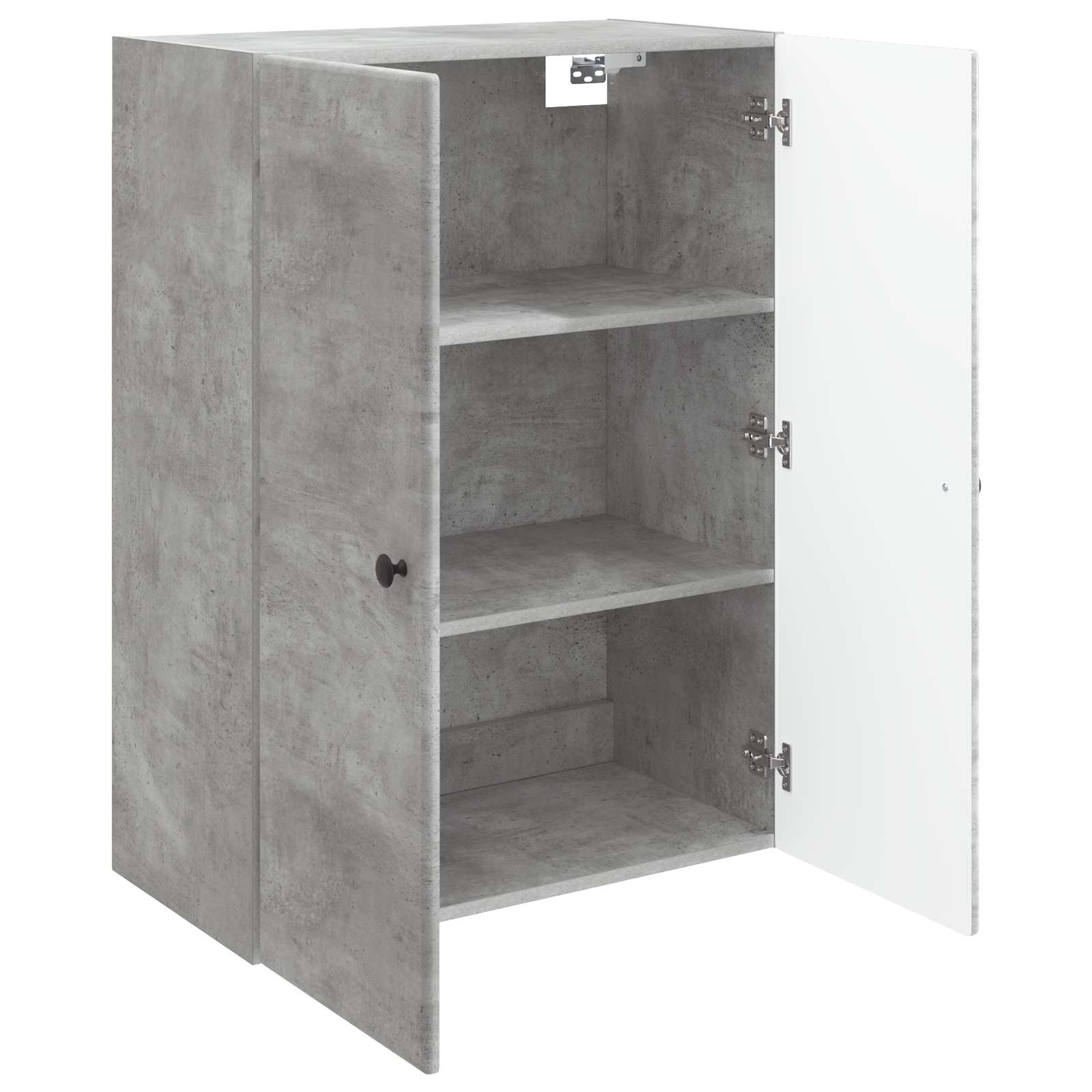 Wandkast Betongrijs 66 x 34,5 x 90 cm Bewerkt hout – afbeelding 3