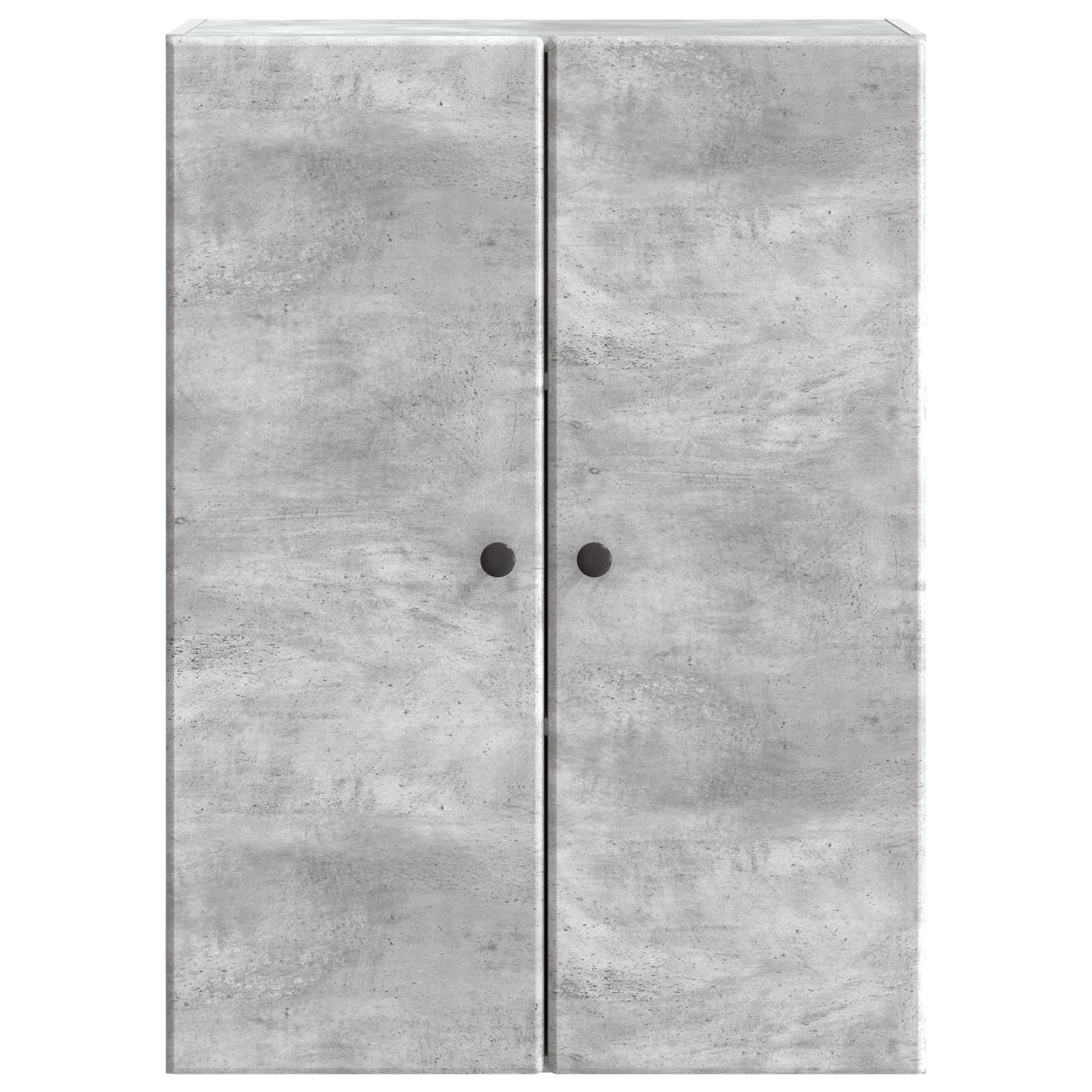 Wandkast Betongrijs 66 x 34,5 x 90 cm Bewerkt hout – afbeelding 4
