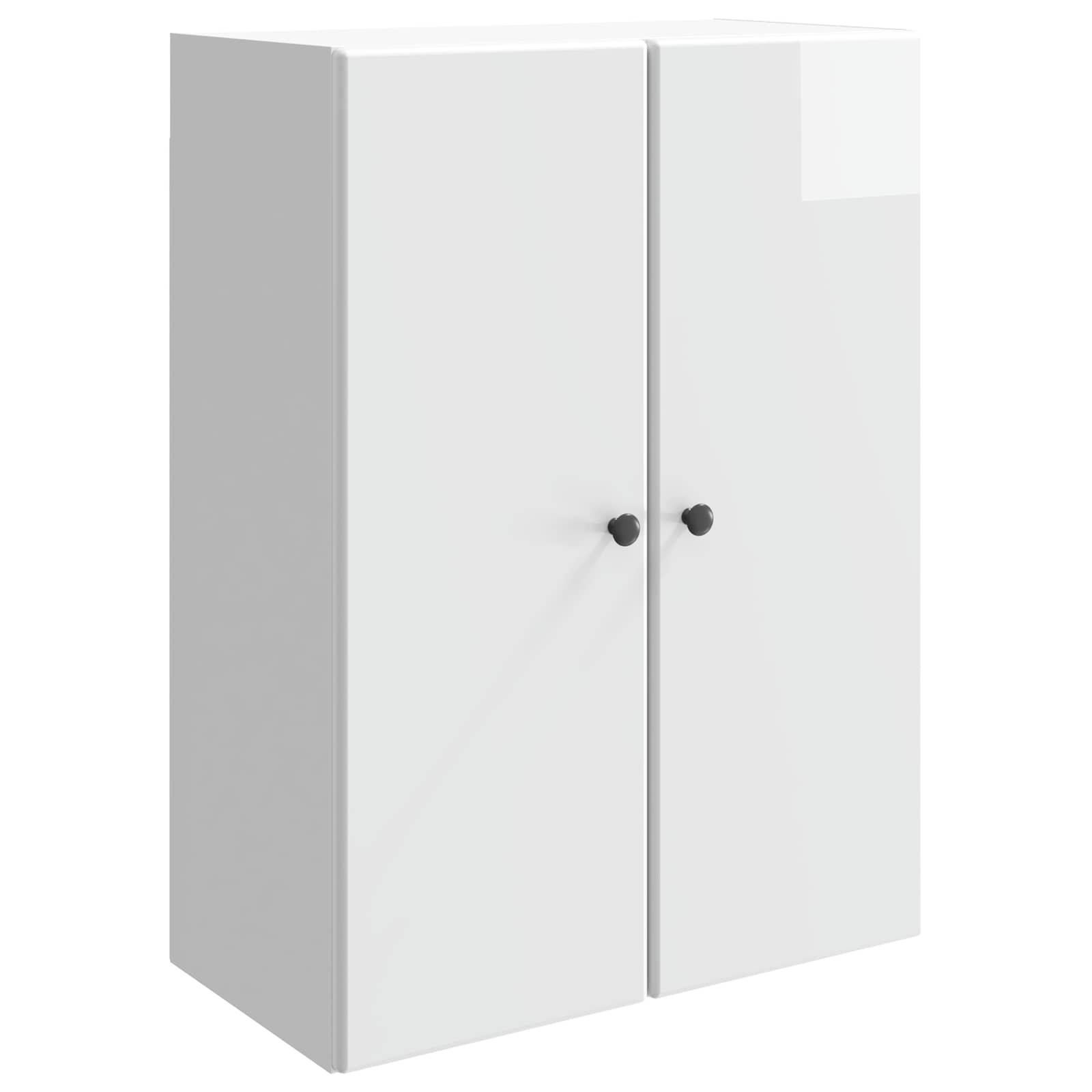 Wandkast Hoogglans Wit 66 x 34,5 x 90 cm Bewerkt hout – afbeelding 2